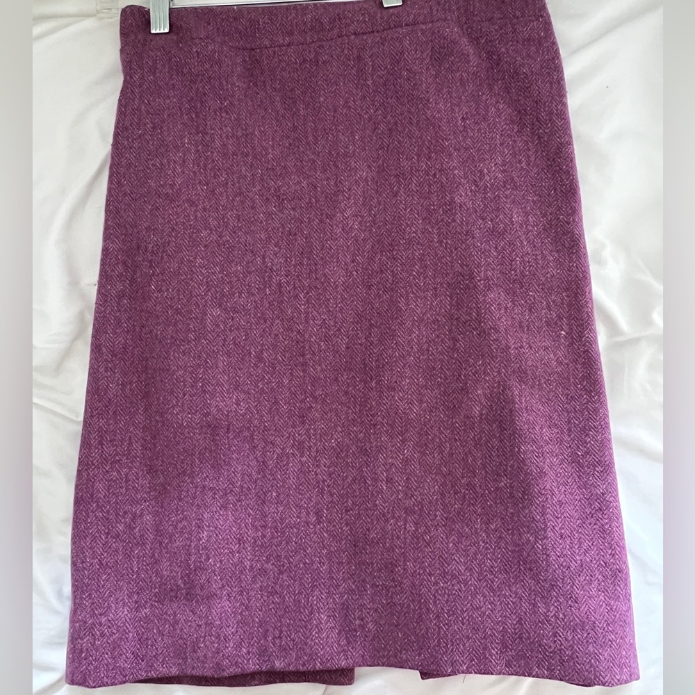 Jcrew magenta tweed pencil skirt